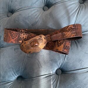 Nina Gelardi Womens Vintage 80s Signed Handmade Leather Belt